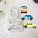 3 Cavity Car & Bus Silicone Fondant Mould