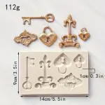 Key and Lock Theme Silicone Fondant Mould