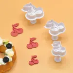 Premium 3 Pcs Strawberry Plunger Cutter Set